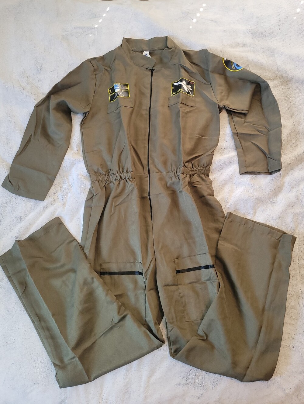 Costume Unisex 2XL Aviator Flight Suit Top Gun Maverick Fly Plane Halloween